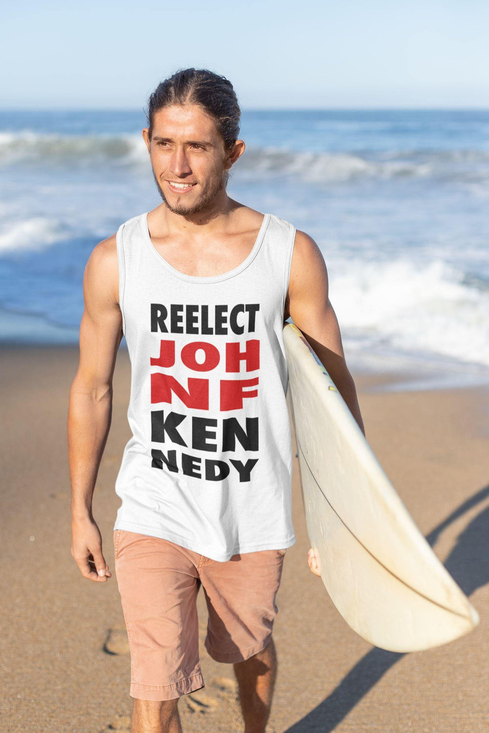 A New Leader for the 60s Tank Top Reelect JFK 