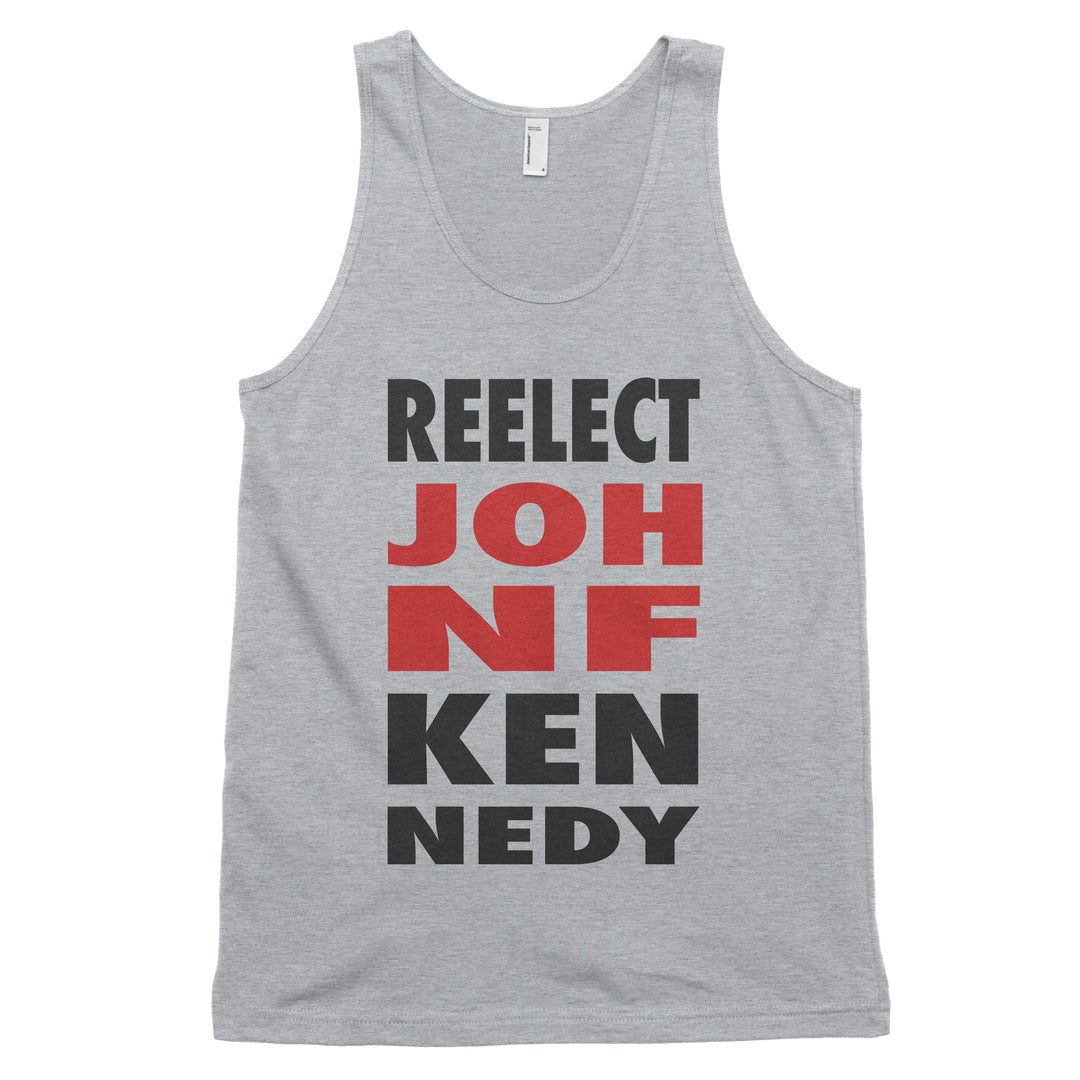 A New Leader for the 60s Tank Top Reelect JFK Men/Unisex Heather Grey XS