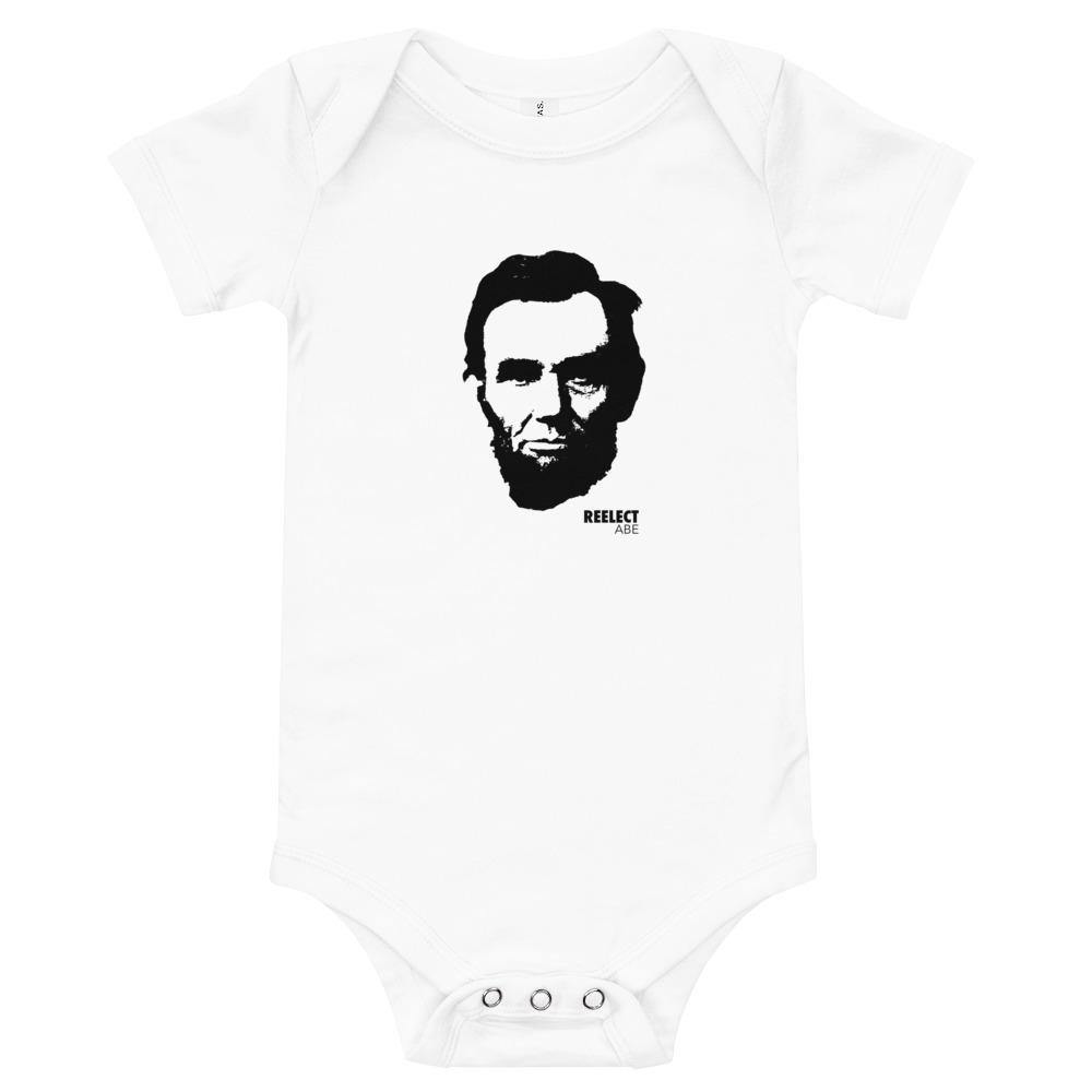 Hurrah for Lincoln Baby Onesie Baby Onesie Reelect Abe 3-6m 