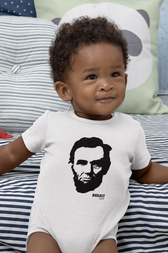 Hurrah for Lincoln Baby Onesie Baby Onesie Reelect Abe 