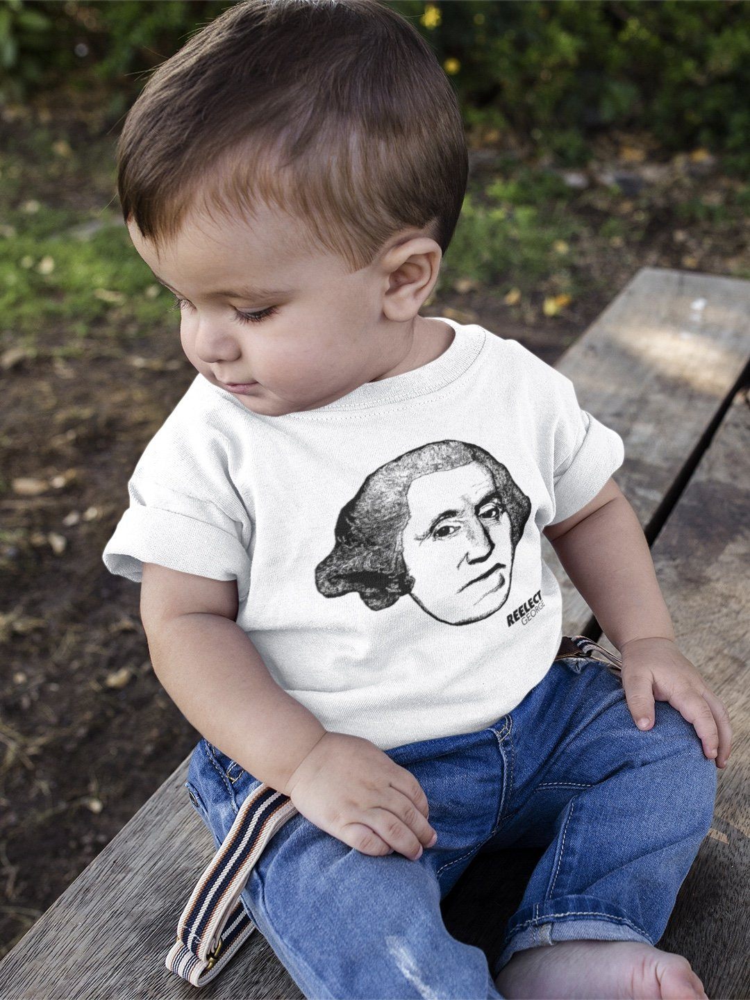 The Original Revolutionary Baby Tee Baby Shirt Reelect George 