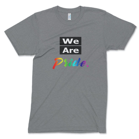 We Are Pride track tee T-Shirt Old News Co. Men/Unisex Athletic Grey XS