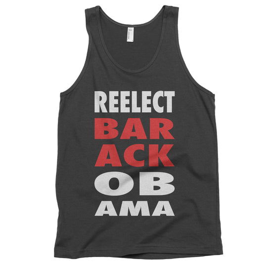 Yes We Can! Tank Top Reelect Obama Black XS 